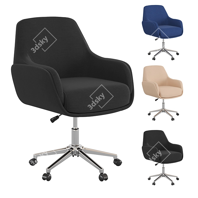 Modern Ergonomic Office Chair 3D model image 3