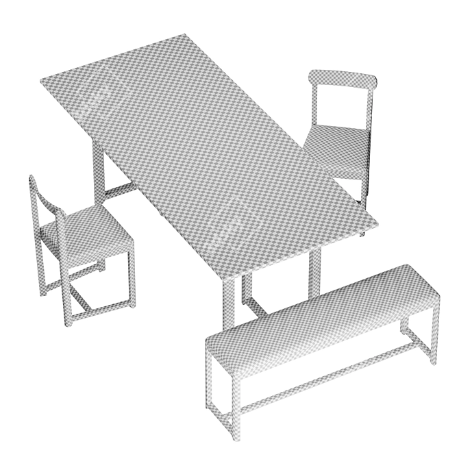 Seleri Chair: Sleek and Compact

Seleri Bench: Stylish and Space-Saving

Seleri Table: 3D model image 3