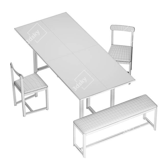 Seleri Chair: Sleek and Compact

Seleri Bench: Stylish and Space-Saving

Seleri Table: 3D model image 4