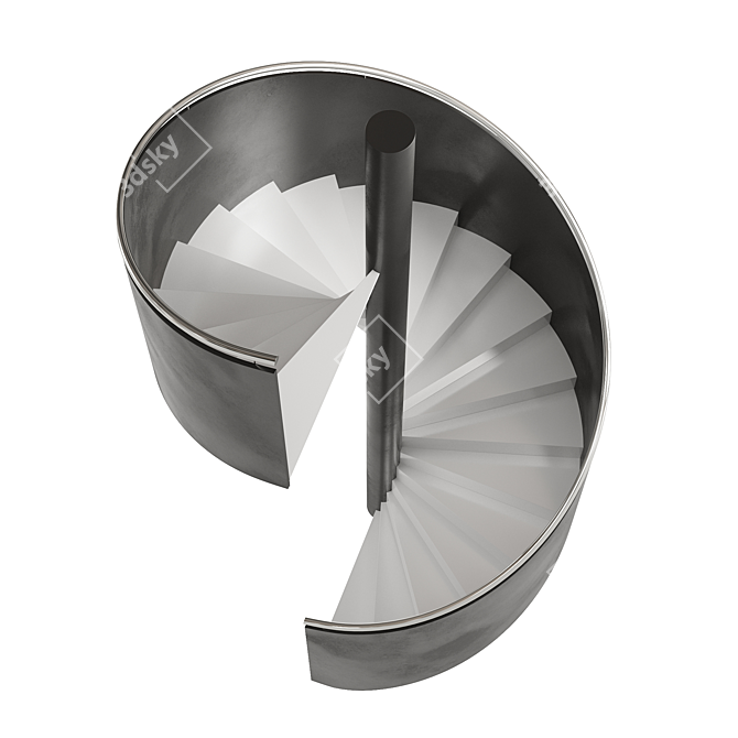 Elegant Spiral Staircase: Type 5 3D model image 3