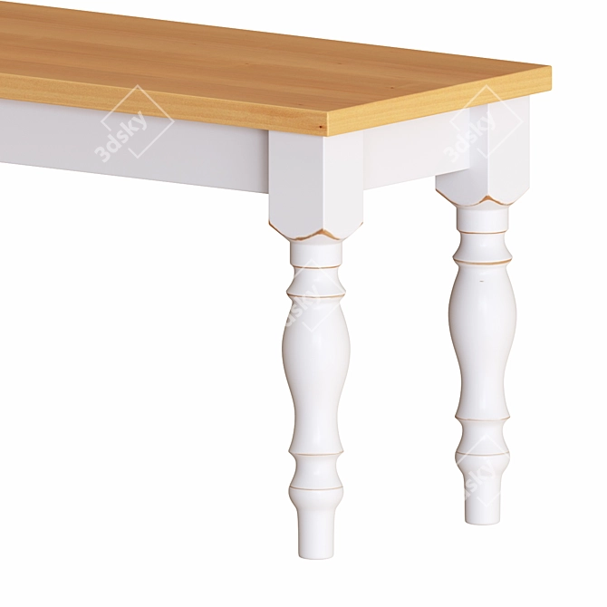 Scandinavian Oak Dining Set 3D model image 4