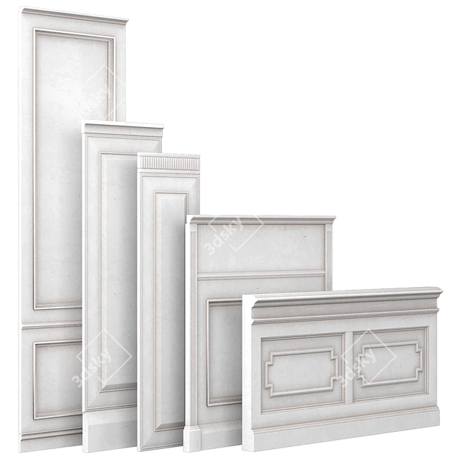 Versatile Decorative Panel Set 3D model image 3