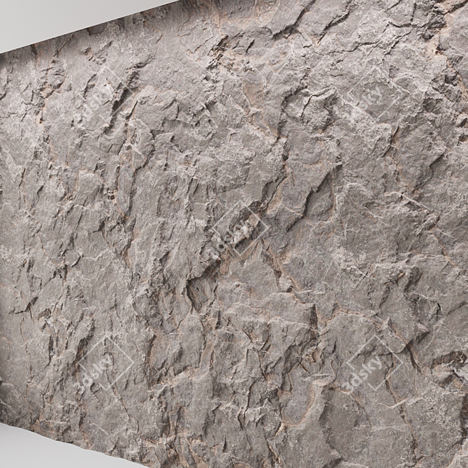 Seamless Rock Cliff Wall Textures 3D model image 5