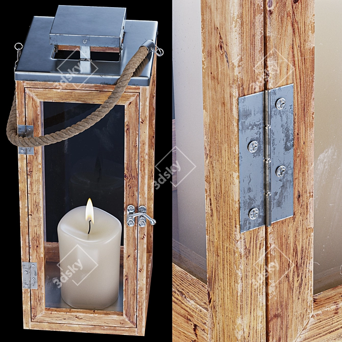 Elegant Lantern Lighting with Natural Glow 3D model image 3