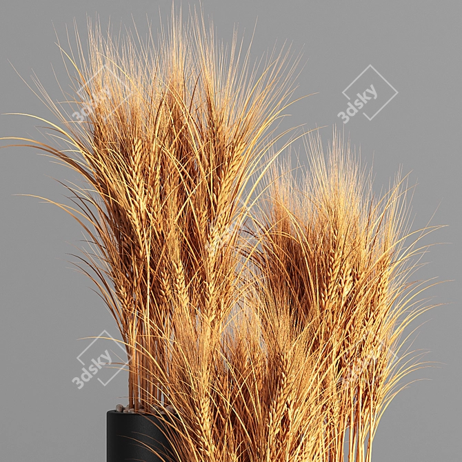 Indoor Zen Wheat Plant Set 3D model image 3