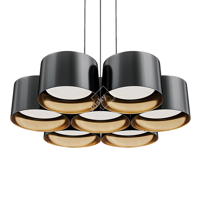 Elegant Marimba Pendant Light 3D model image 1