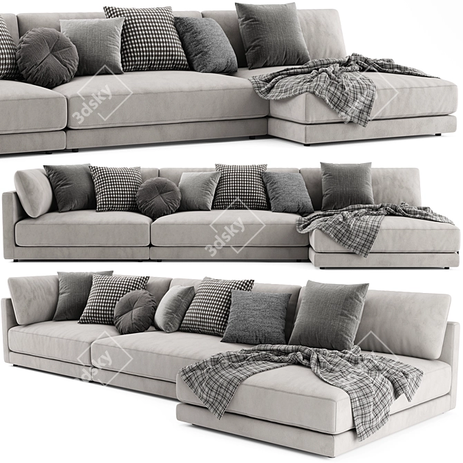 Blanche Katarina L-Shaped Sofa 3D model image 1