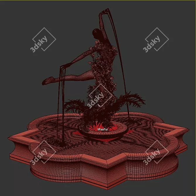 Classic 3D Fountain Design 3D model image 8