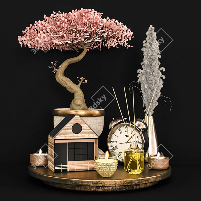 Vintage Elegance Decor Set 3D model image 1