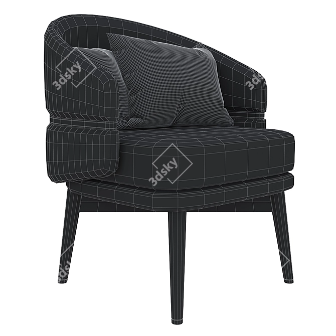 Cozy Billy Armchair: Realistic Model & Optimized for V-Ray 3D model image 6