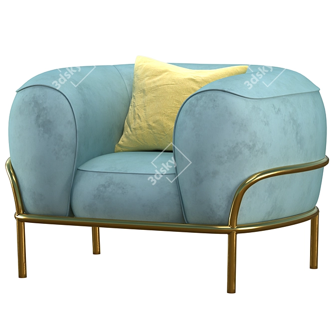 Sophie & Radice Fabric Armchair 3D model image 6