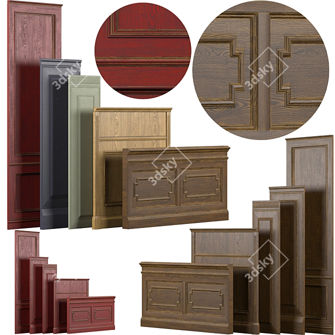 Title: Classic Panel Kit: Versatile Interchangeable Design 3D model image 1