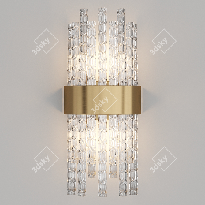 Glass Tubular Trickle Wall Lamp 3D model image 1