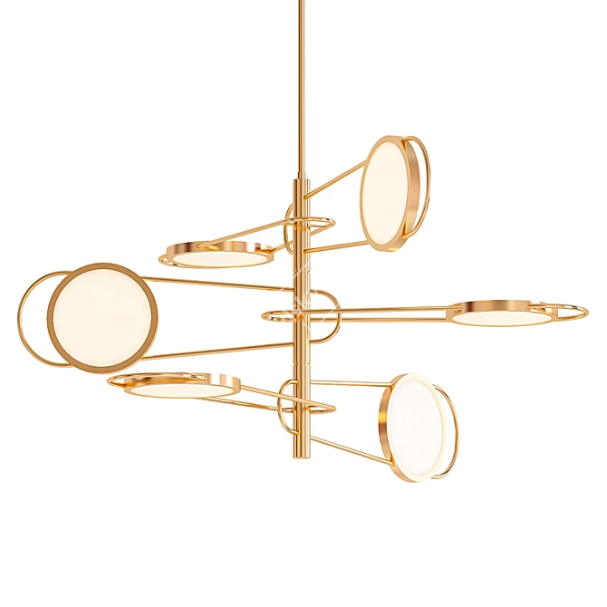 Modern Valeri 6-Light Pendant 3D model image 1