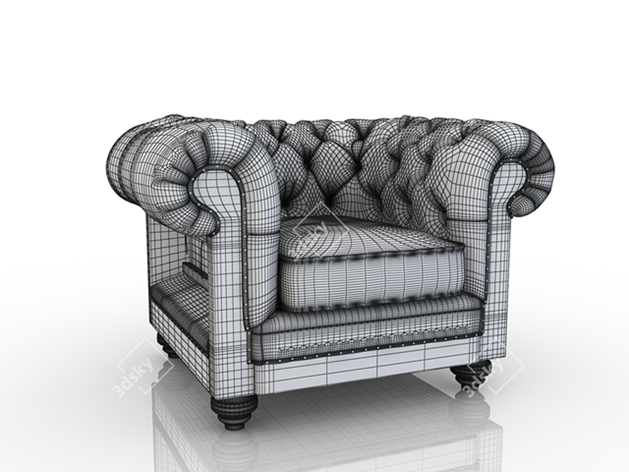 3D Loft Chair: Modern Stylish Design 3D model image 3