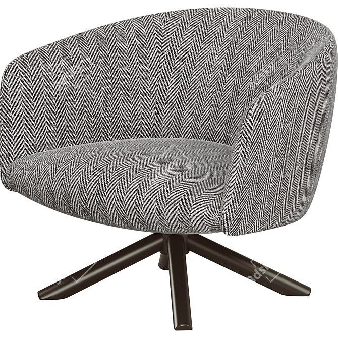 Luxurious Livre Swivel Armchair by Gallotti & Radice 3D model image 3