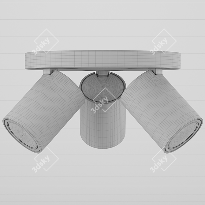 Versatile Triple Pan Spot Light 3D model image 3