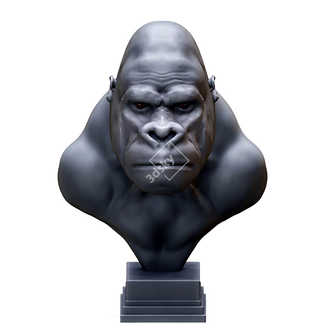  Playful Primate Sculpture | Handcrafted Monkey Statue 3D model image 6