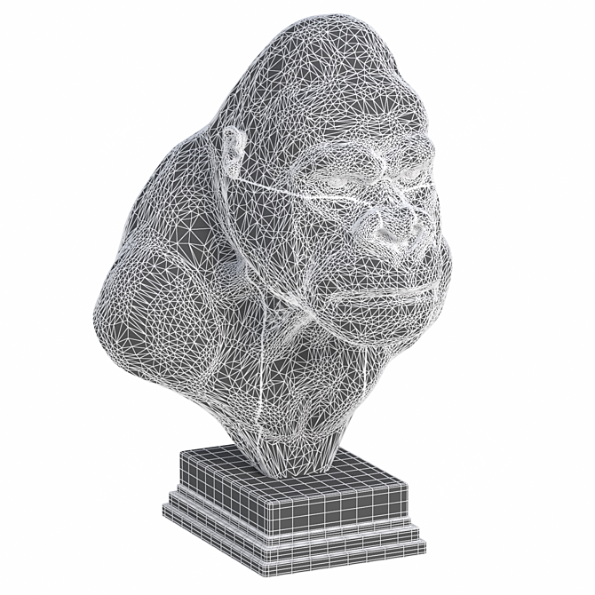  Playful Primate Sculpture | Handcrafted Monkey Statue 3D model image 13