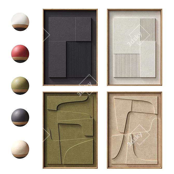 Atelier Plateau: Scandinavian Relief Set 3D model image 5