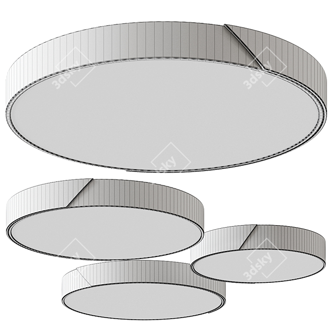 Modern Acrylic Flush Mount Ceiling Light 3D model image 2