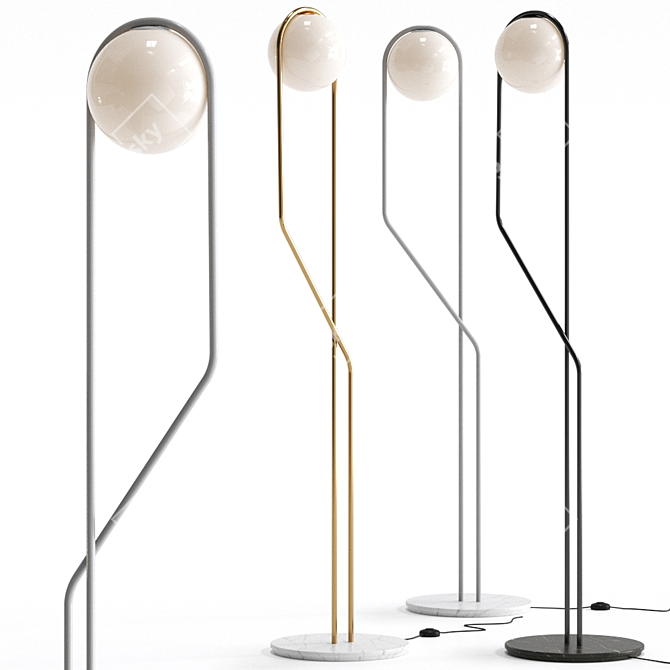 Elegant ASTREE Floor Lamp 3D model image 1