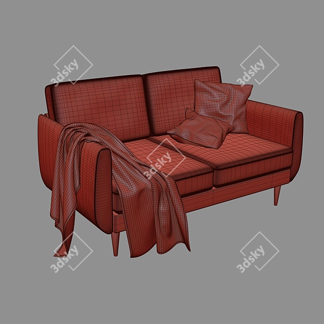 SMEDSTORP 2-Seater Sofa | 165x94x88 cm 3D model image 4