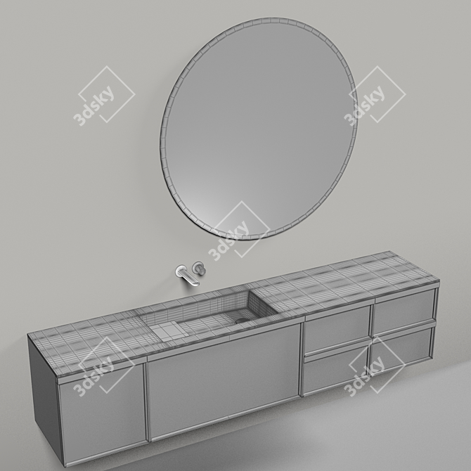 Antonio Lupi Bemado Bianco Opaco Sink Vanity 3D model image 5