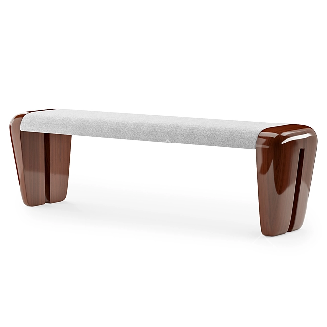 Pendhapa Para Single Bench: Stylish and Versatile 3D model image 2