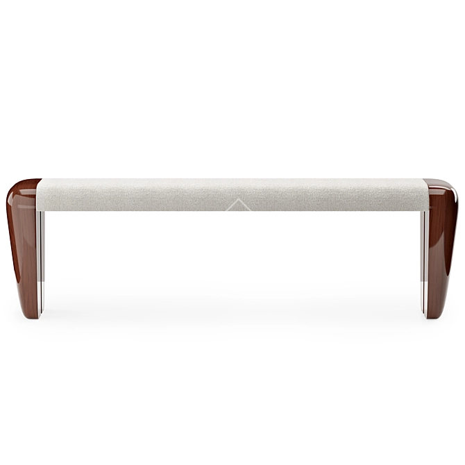 Pendhapa Para Single Bench: Stylish and Versatile 3D model image 3