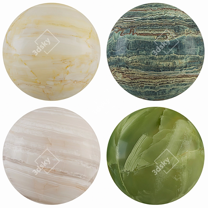 Luxury Onyx Collection: 20 Stunning Textures, Various Sizes [3D Models Included] 3D model image 1