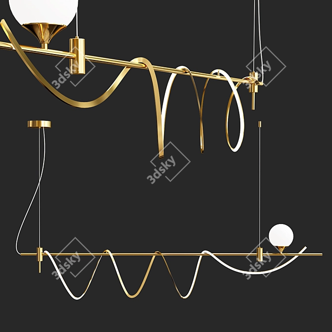 Regal Elegance: COURT Chandelier 3D model image 2