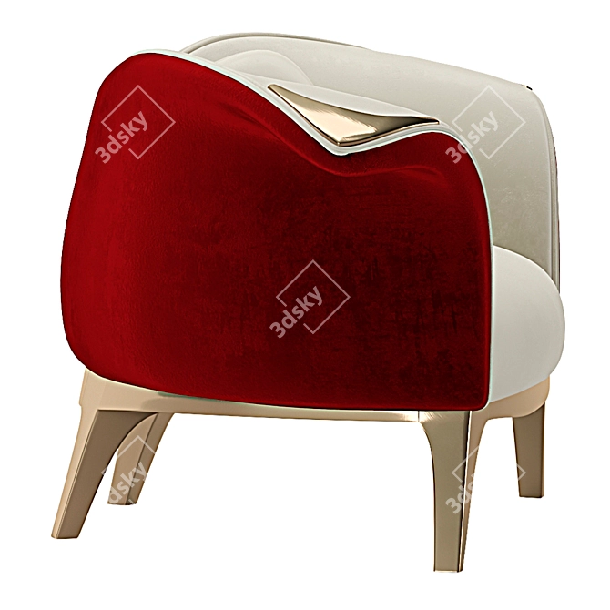 Harlequin Elegance Armchair 3D model image 4