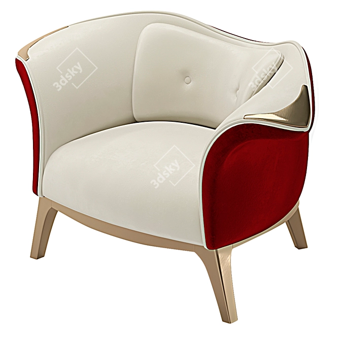 Harlequin Elegance Armchair 3D model image 6