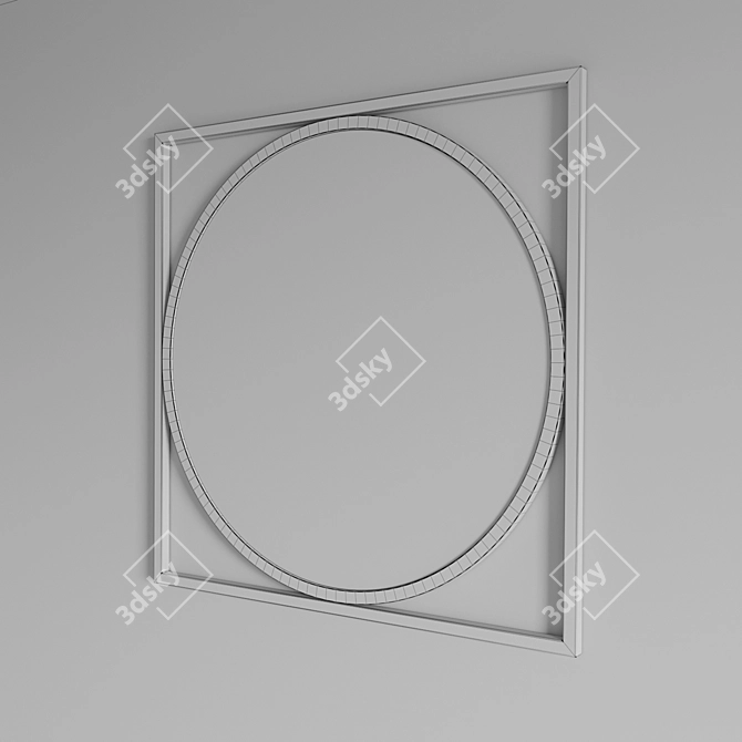 Modern Square Mirror - 780x780mm 3D model image 3