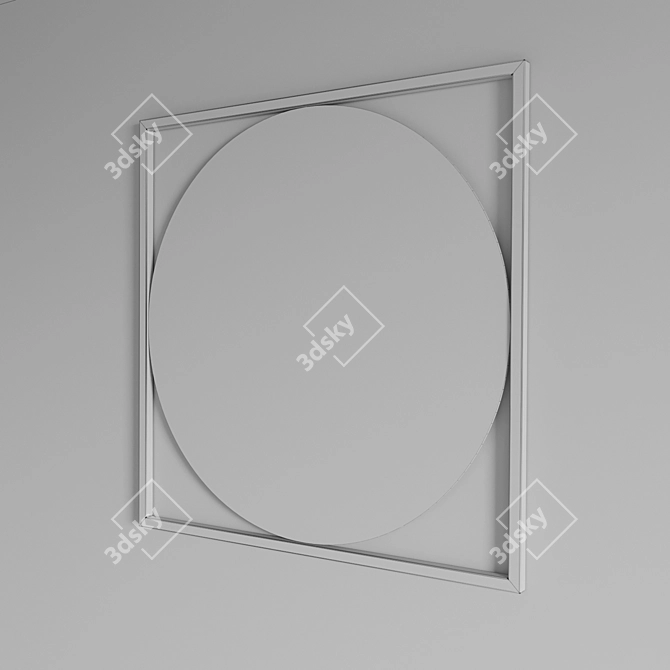 Sleek Square Mirror+ 3D model image 3