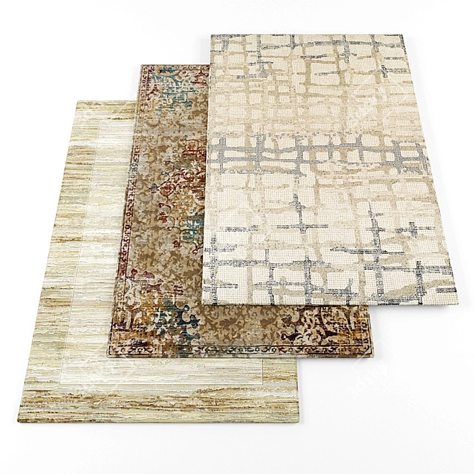 Luxurious Collection of Rugs 3D model image 1