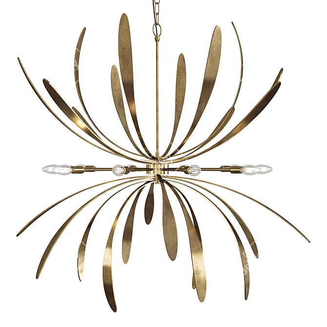 Elegant Dahlia Chandelier 3D model image 3