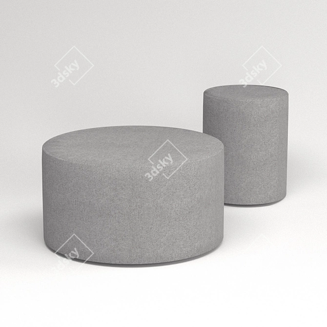 Cozy Comfort Pouf to Relax 3D model image 1