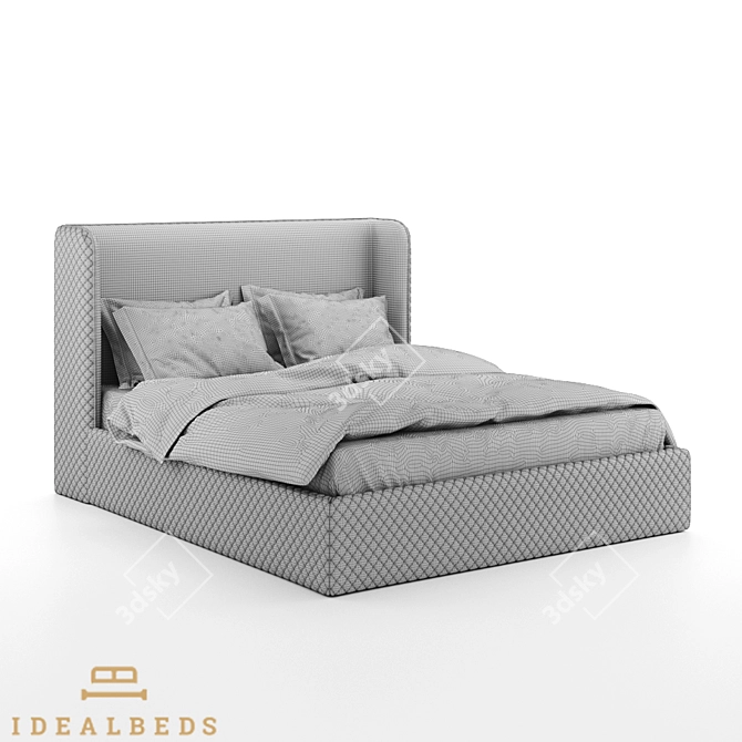 OM Marseille: Sleek and Stylish Bed! 3D model image 3