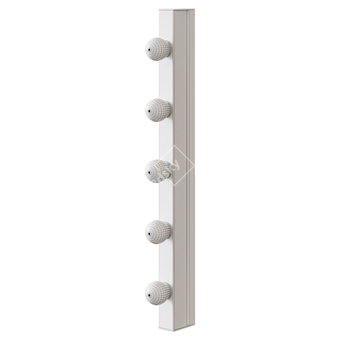 Harmony Chrome Wall Lamp 3D model image 2