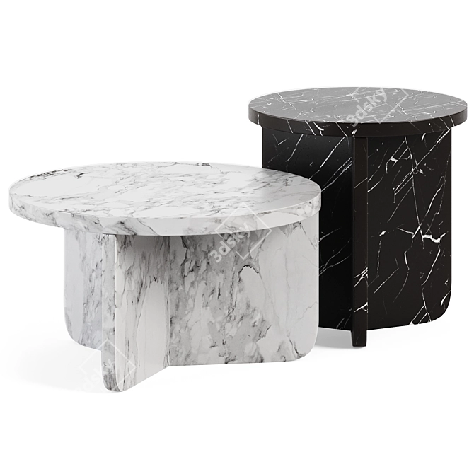 Minimalist Coffee Tables - Leme 3D model image 1