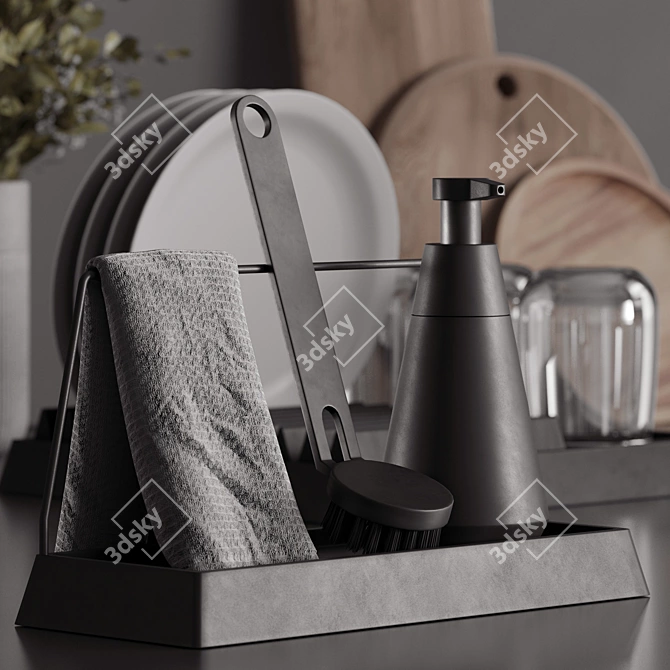 Kitchen Decorative Set 3D model image 6