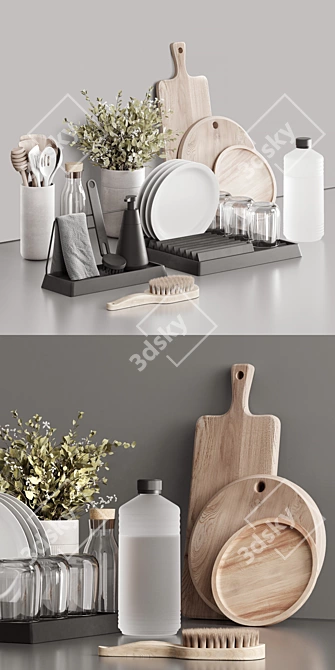 Kitchen Decorative Set 3D model image 14