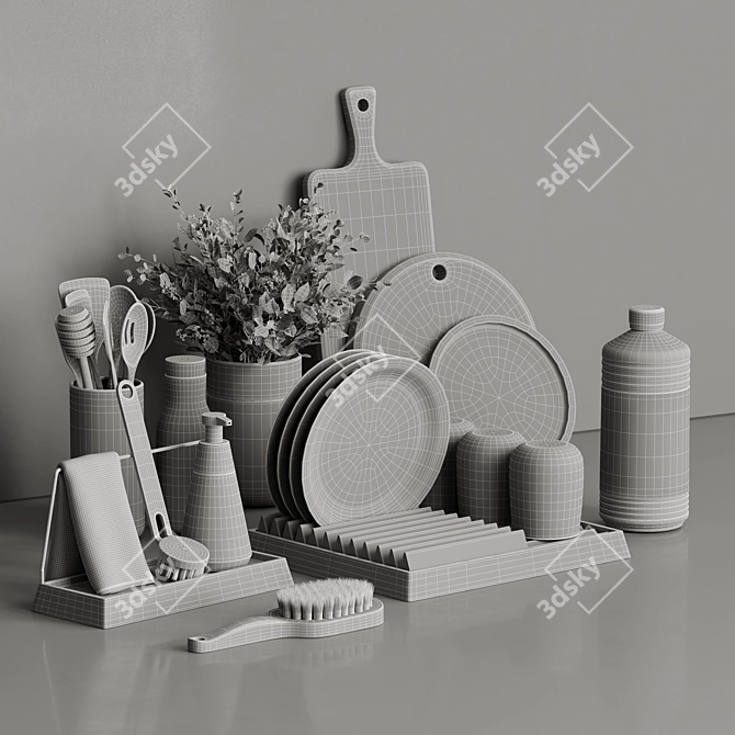 Kitchen Decorative Set 3D model image 16