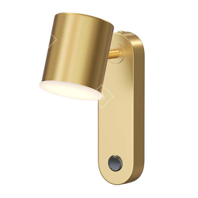 Sleek Wall Lamp KAPPA 3D model image 1