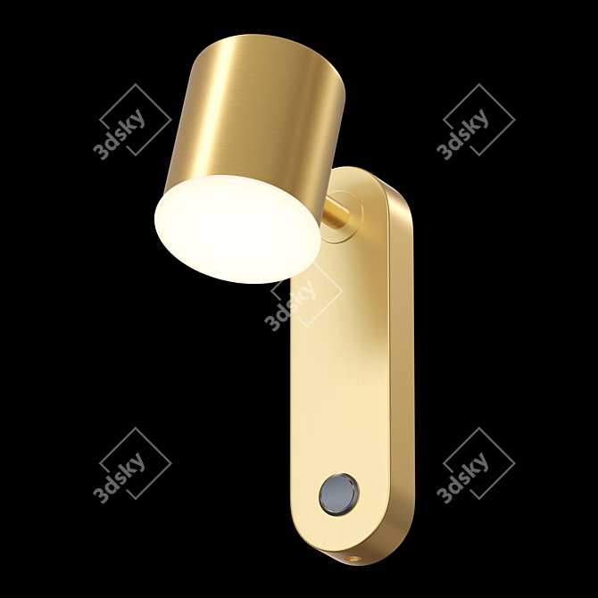 Sleek Wall Lamp KAPPA 3D model image 3