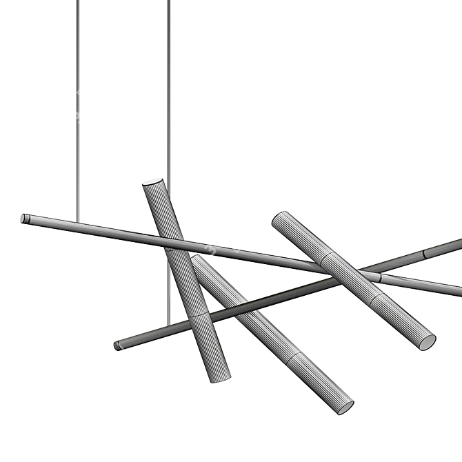  Quattro Noir Pendant Light 3D model image 4