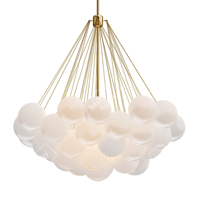 Elegant Cloud Chandeliers by Sawa 3D model image 2