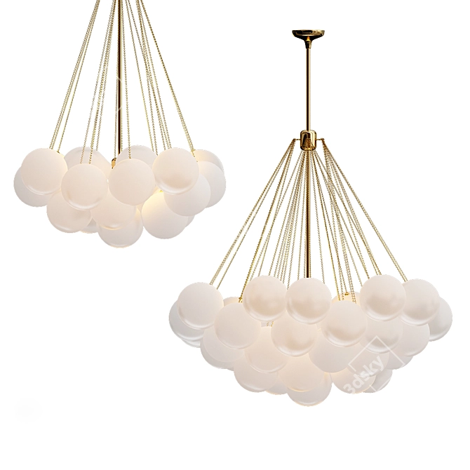 Elegant Cloud Chandeliers by Sawa 3D model image 5